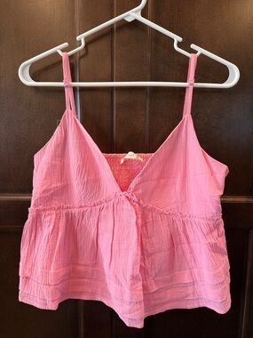 Altar'd State Pink Smocked Tank Top